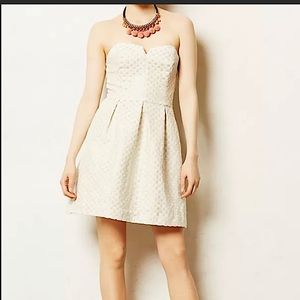 Anthropologie Moulinette Souers white strapless dress 6